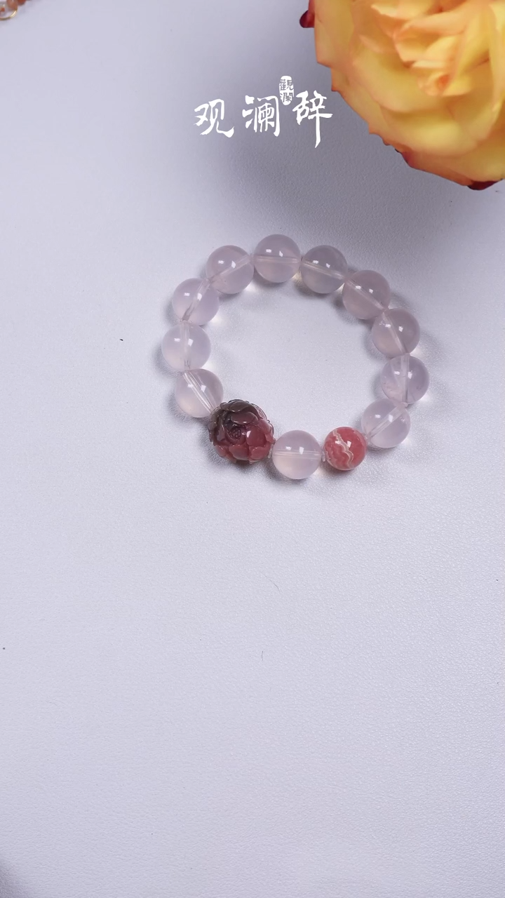 【闪购商品】水晶芙蓉晶红纹石老盐源未镶嵌手链 