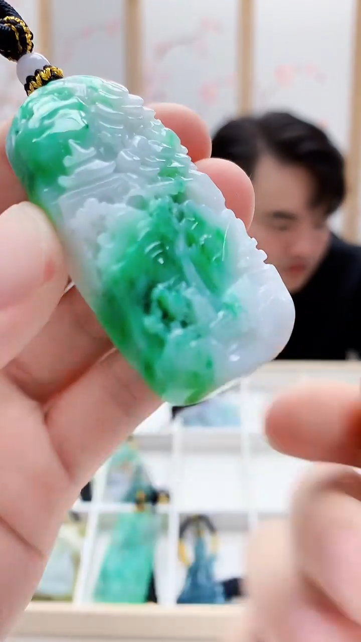 未镶嵌定制翡翠5060bb-毛货挂件114