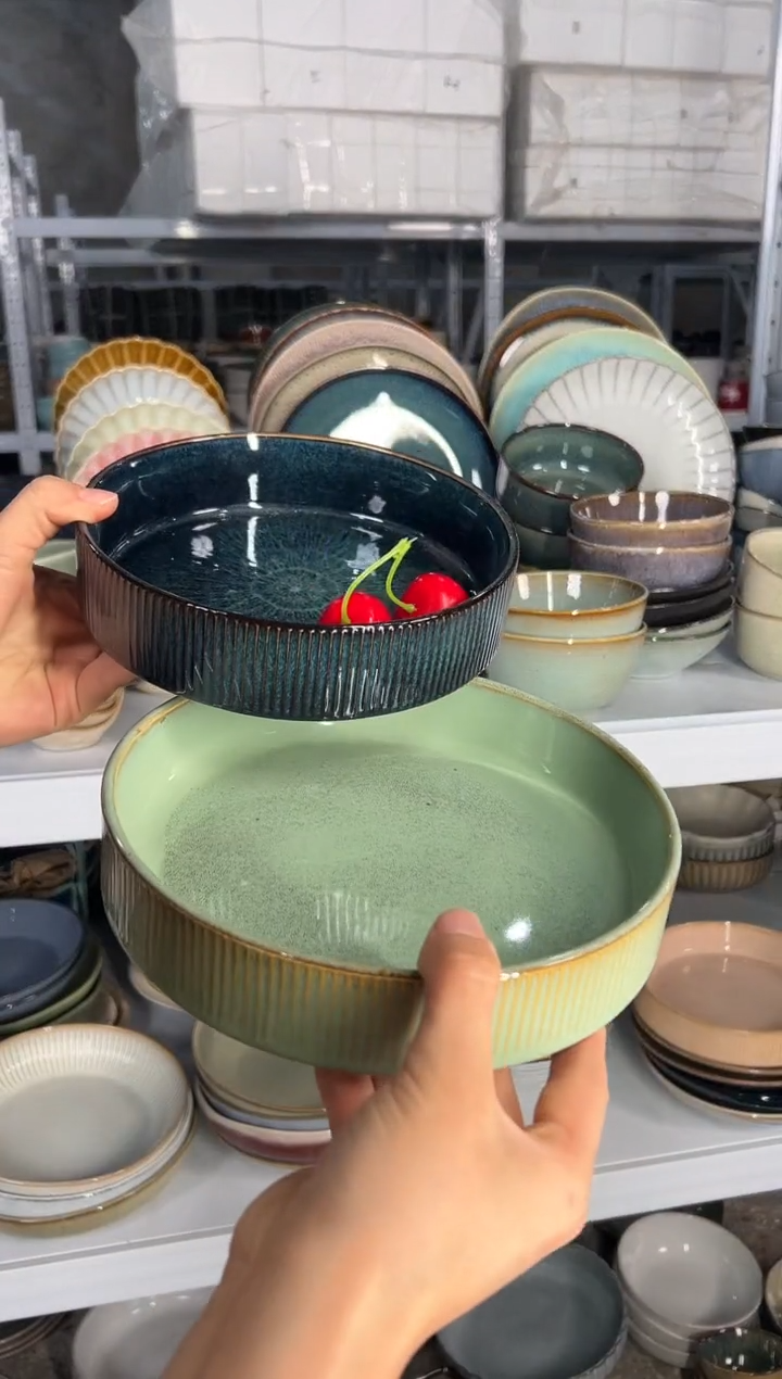 陶瓷外贸尾货瑕疵满20包邮X2 深盘