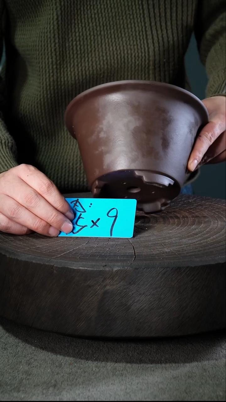 A宜兴紫砂小花盆