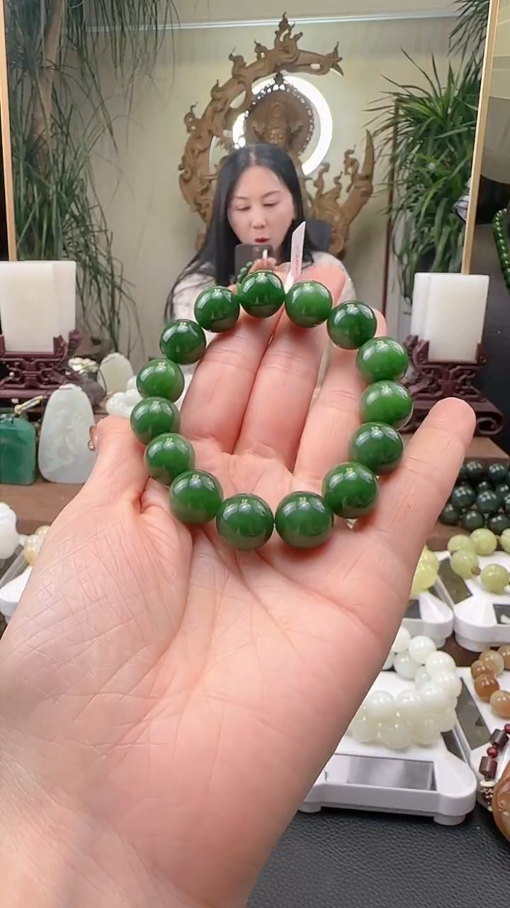 【闪购商品】和田玉（碧玉）手串未镶嵌俄罗斯碧玉手串