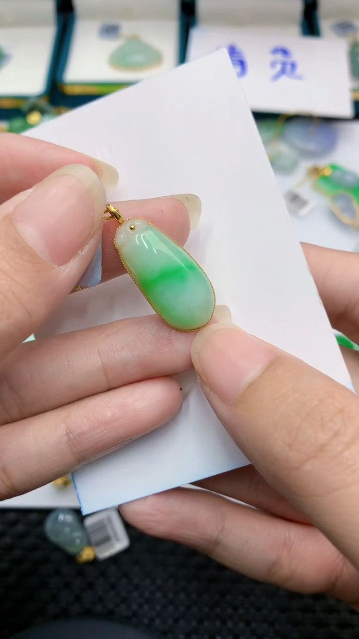 【闪购商品】翡翠颈饰18K金镶嵌            8