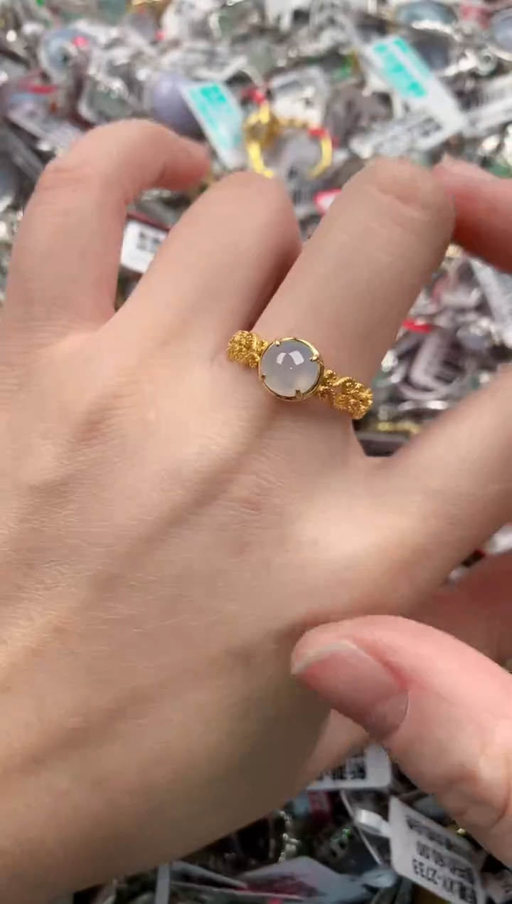 银S925镶嵌戒指翡翠1515---4