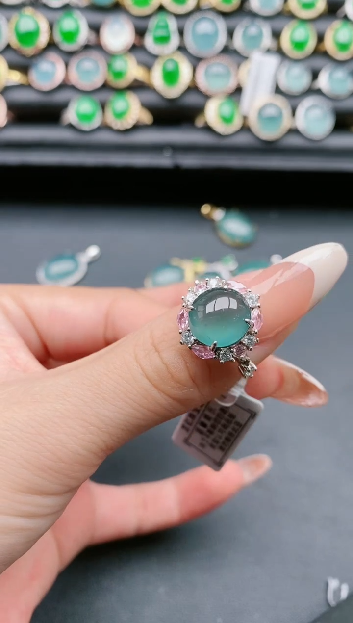 【闪购商品】翡翠戒指银S925镶嵌111111111