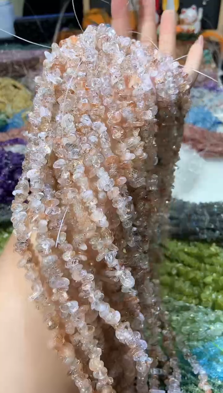 水晶珠宝半成品未镶嵌黑金超七