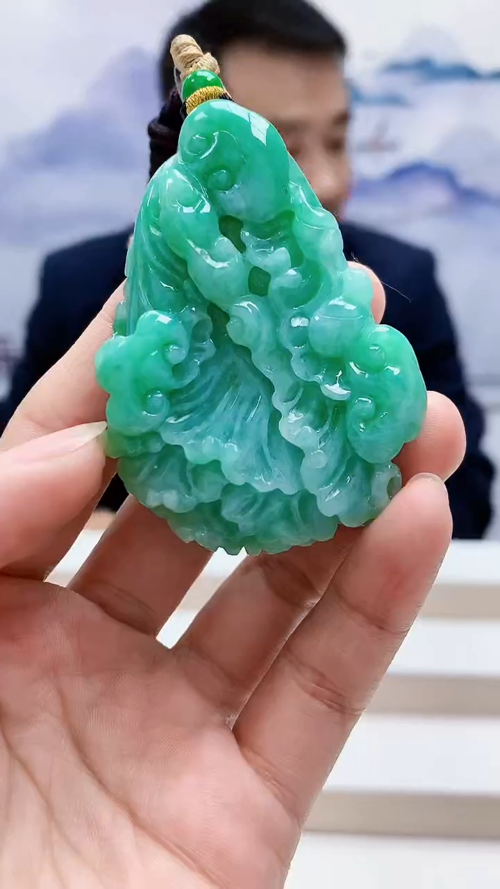 未镶嵌定制翡翠5174lr-毛货挂件31