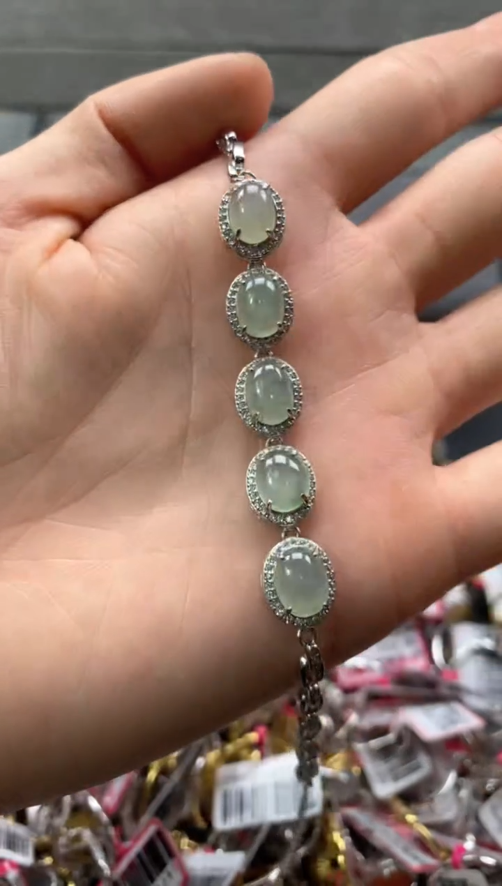 【闪购商品】翡翠戒指银S925镶嵌111111111     6