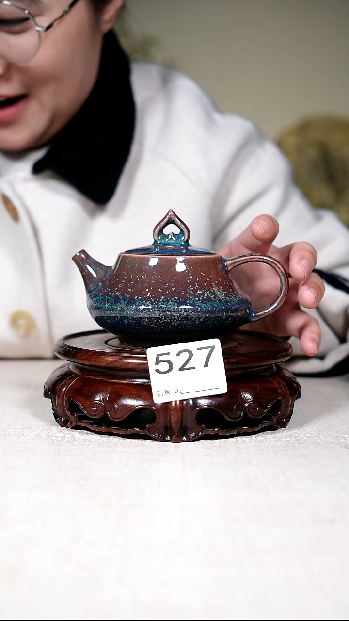 盖碗钧瓷钧瓷茶器摆件