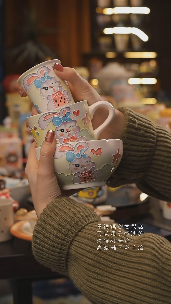 景德镇釉下彩绘设计师款式陶瓷