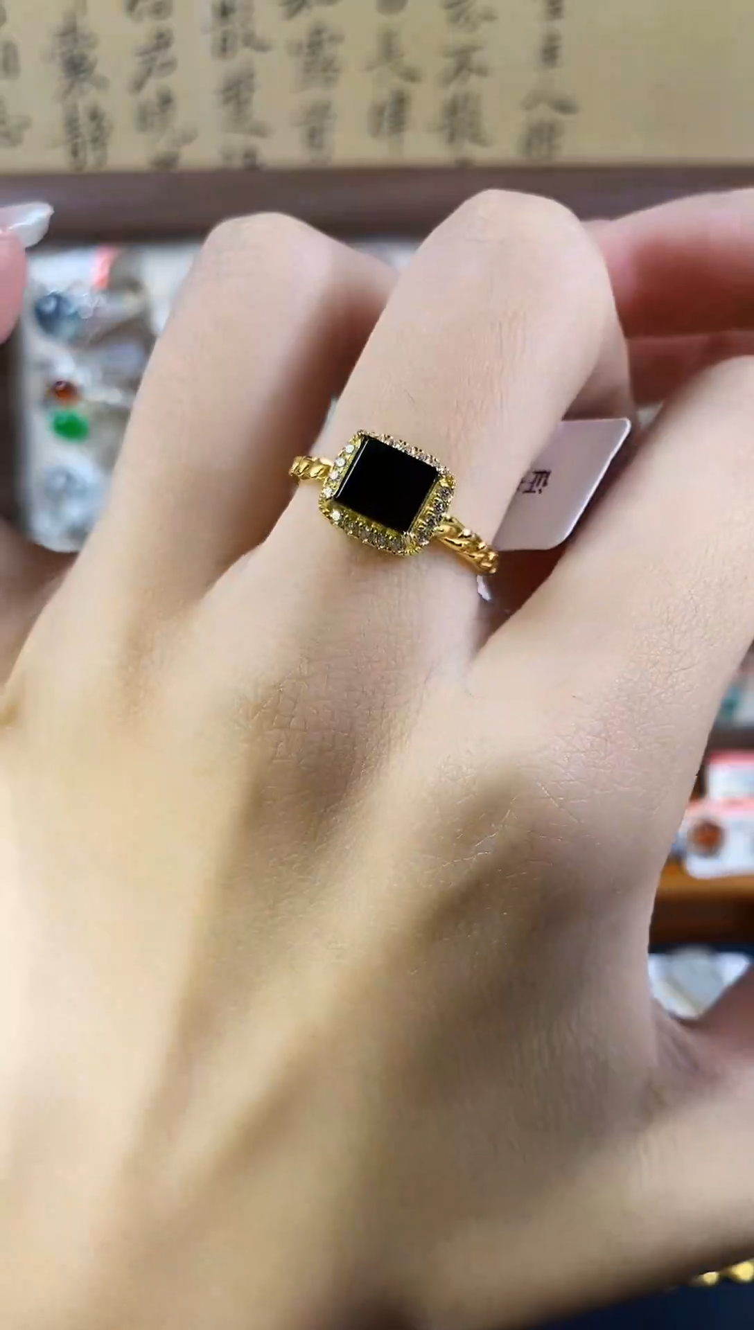 银S925镶嵌戒指翡翠天然A货翡翠147