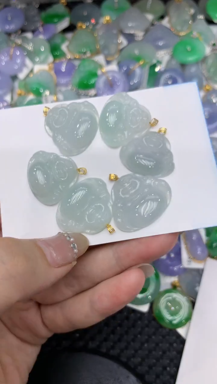 【闪购商品】翡翠颈饰18K金镶嵌222222222多样性发其一