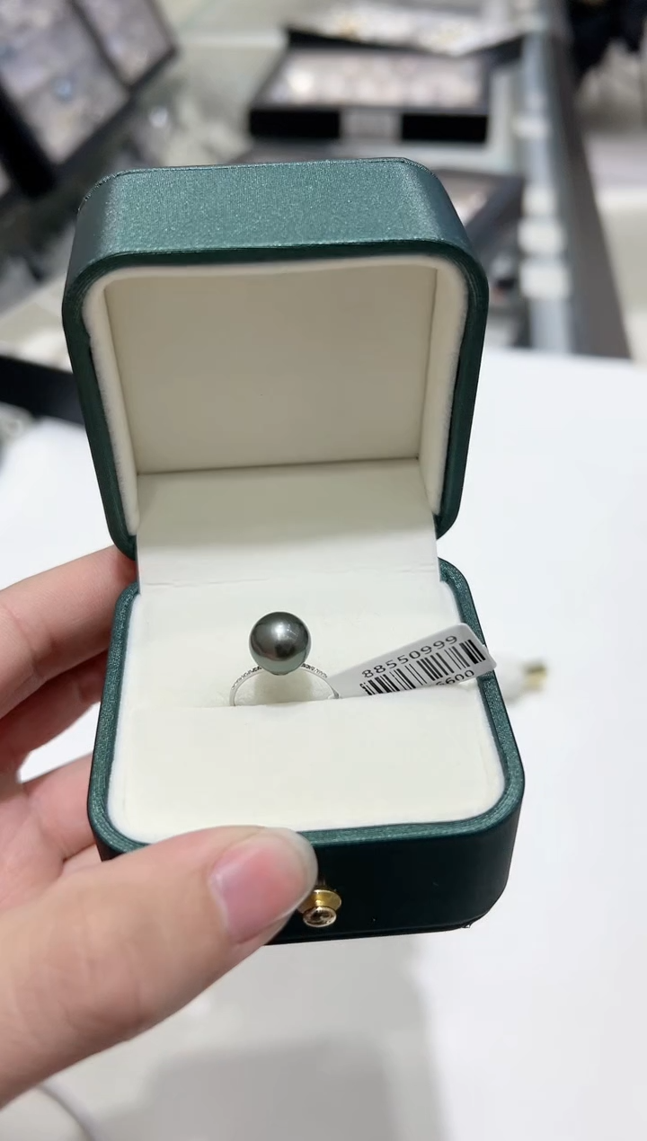 【闪购商品】海水珍珠戒指18K金镶嵌大溪地9-10多样性发一dk30