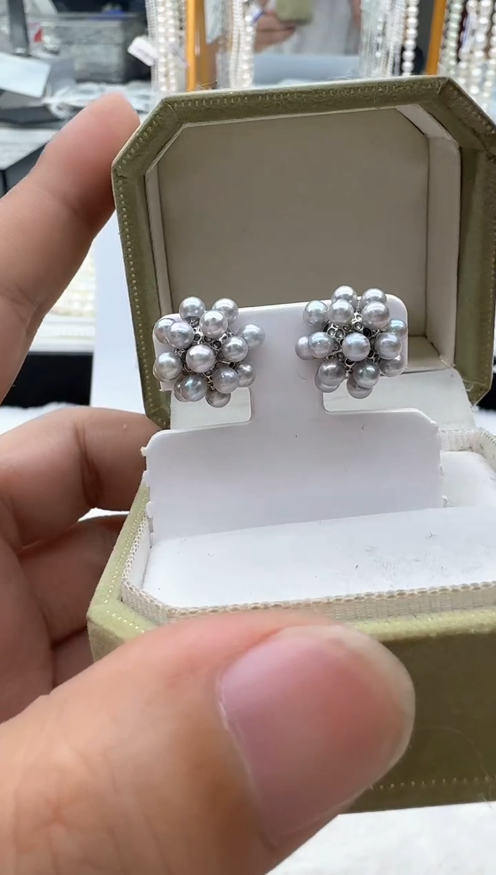 【闪购商品】海水珍珠耳饰银S925镶嵌清货