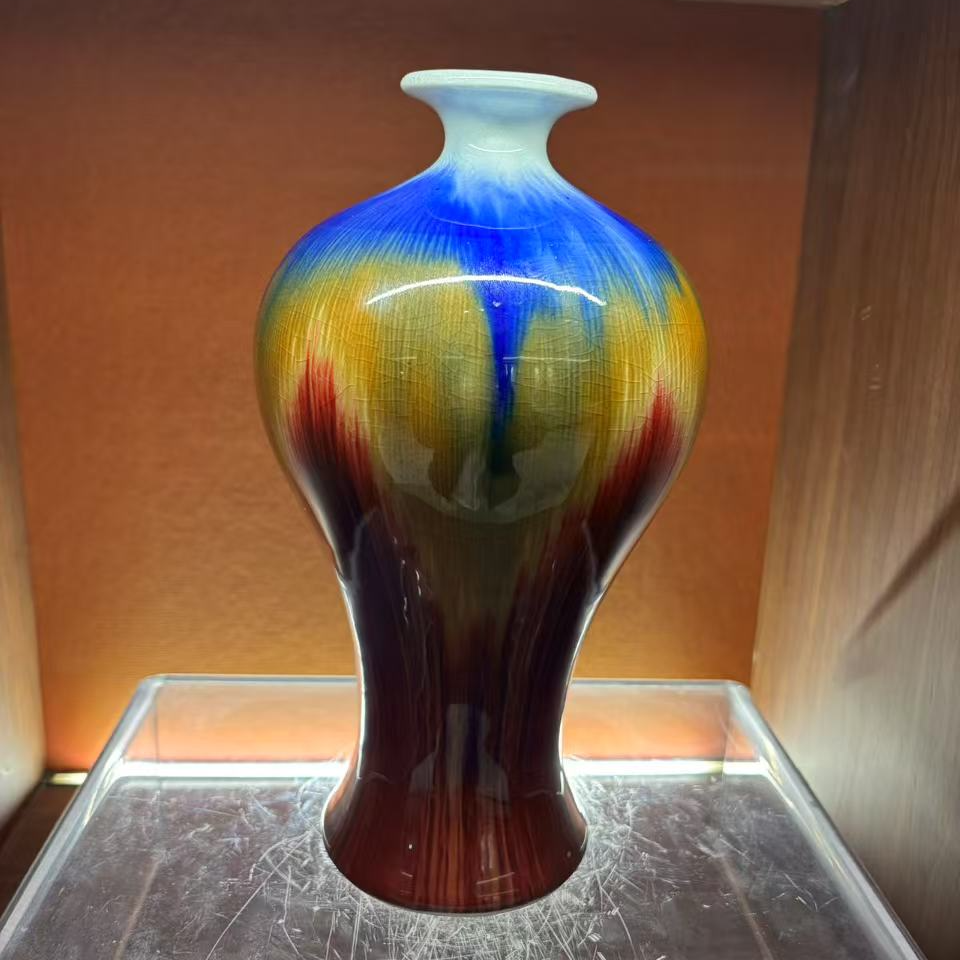 景德镇陶瓷100件宝石蓝梅瓶