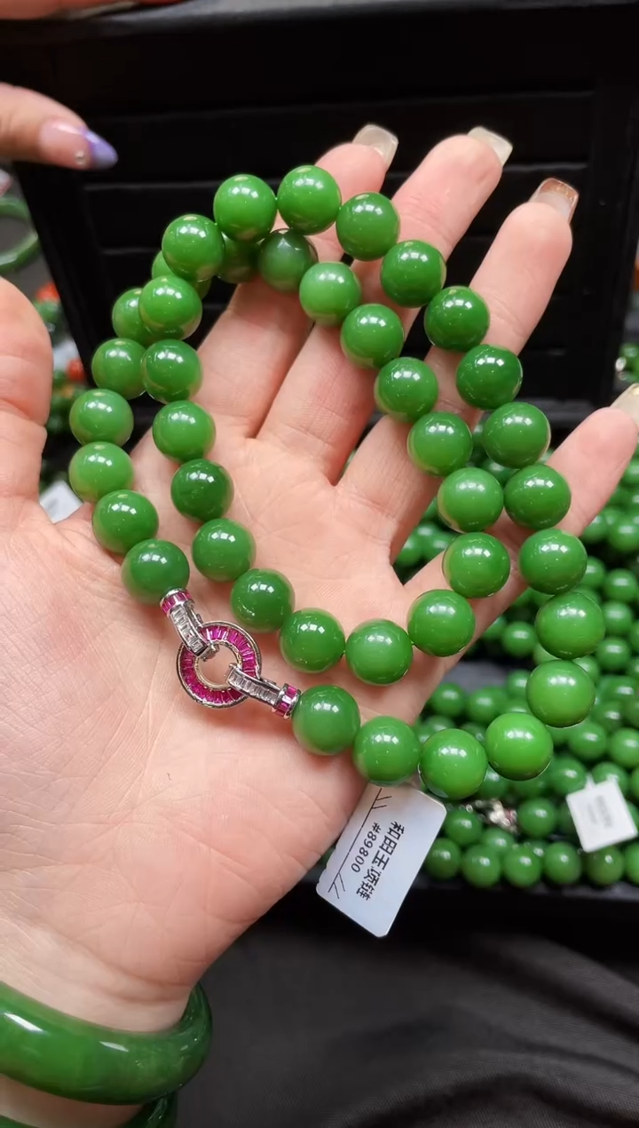 【闪购商品】和田玉妈妈链未镶嵌12MM多样性发一