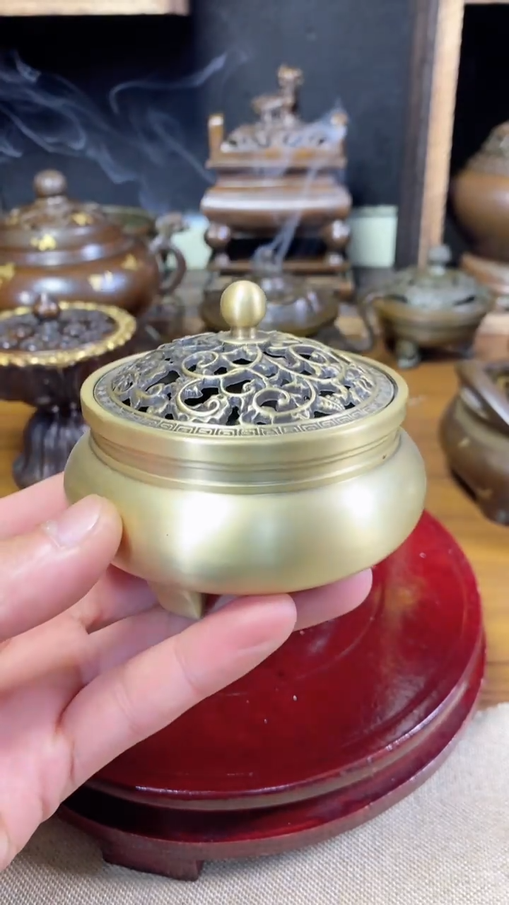 【闪购商品】苏工 普工精品铜 摆件熏香炉/摆件