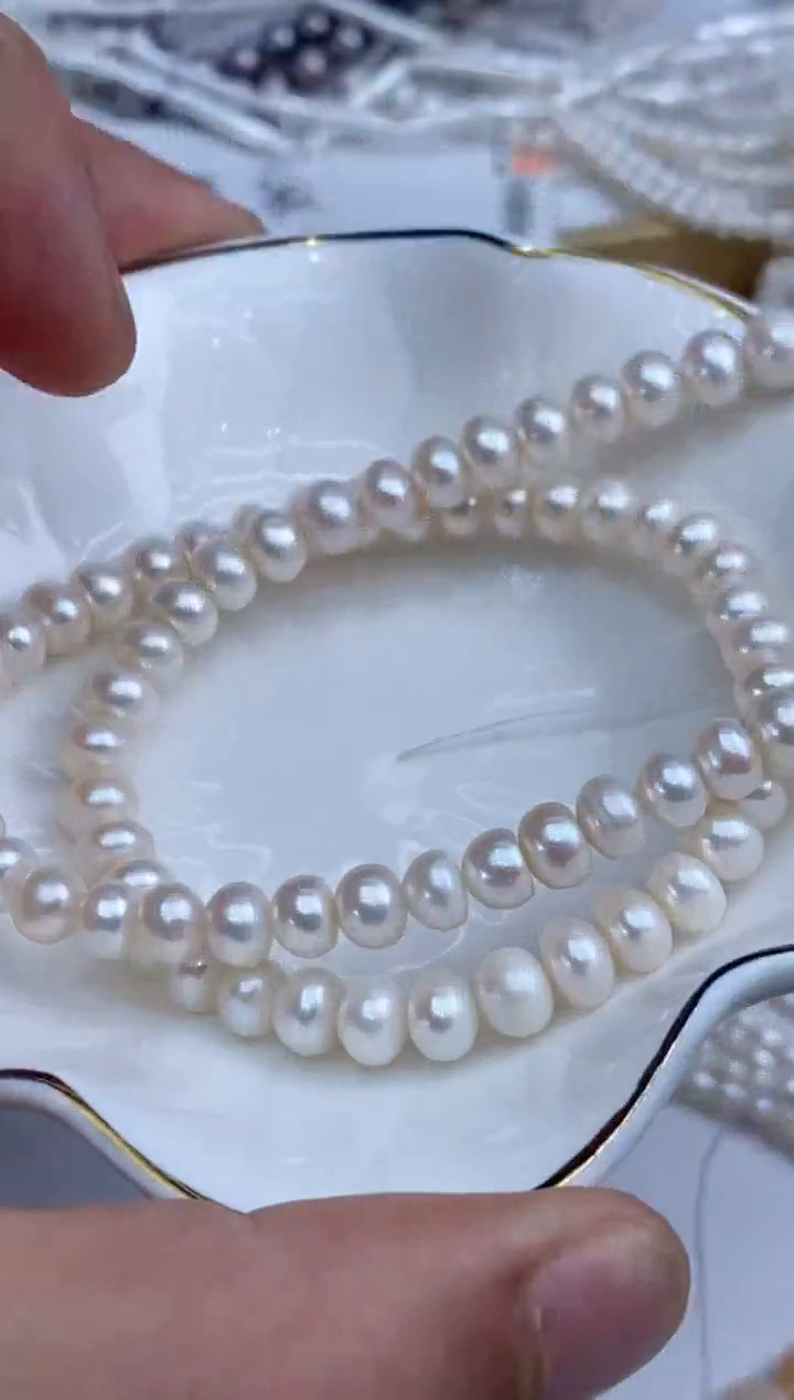 【闪购商品】淡水珍珠项链银S925镶嵌071