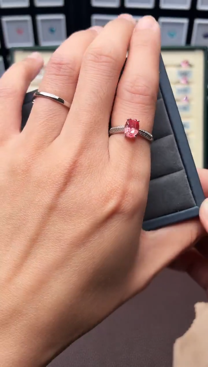 无925银轻奢小蛮腰系列火莲花色女神戒