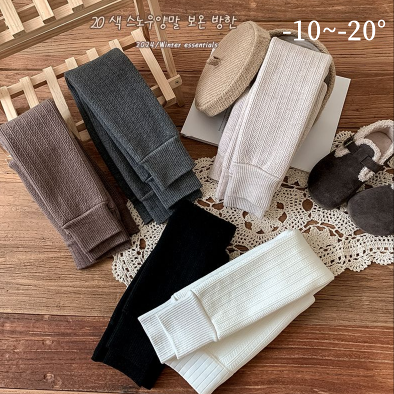 -10~-20°儿童过冬款巨厚麻花一体绒打底裤708