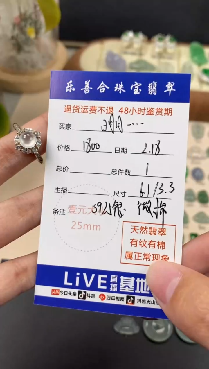 【闪购商品】翡翠颈饰银S925镶嵌翡翠冰种蛋面