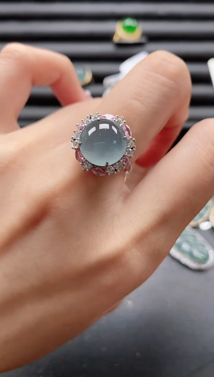 【闪购商品】翡翠戒指银S925镶嵌51151