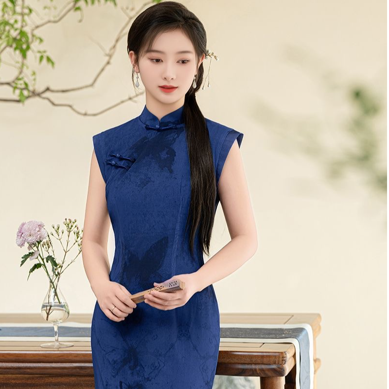 【书香世家】高端旗袍夏女2025新款日常复古改良国风连衣裙气质长款