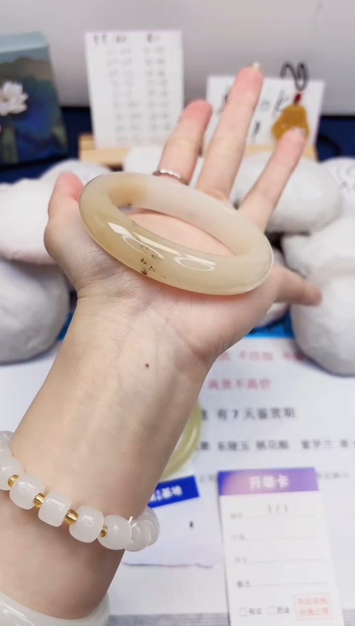 【闪购商品】石英质玉手镯未镶嵌171-财气镯-圈口59