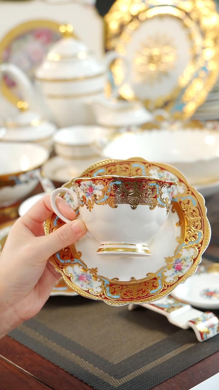 【闪购商品】瓷片咖啡杯碟2杯2碟 福利价