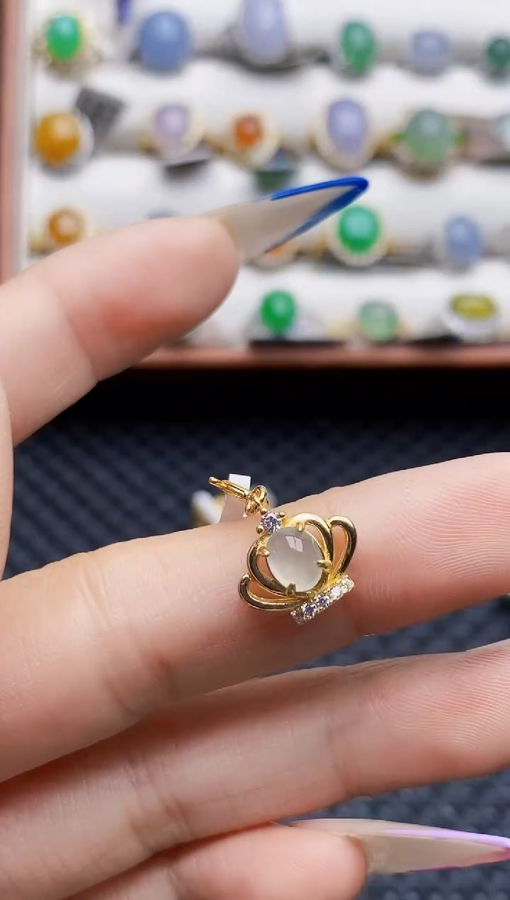 银S925镶嵌戒指翡翠1167