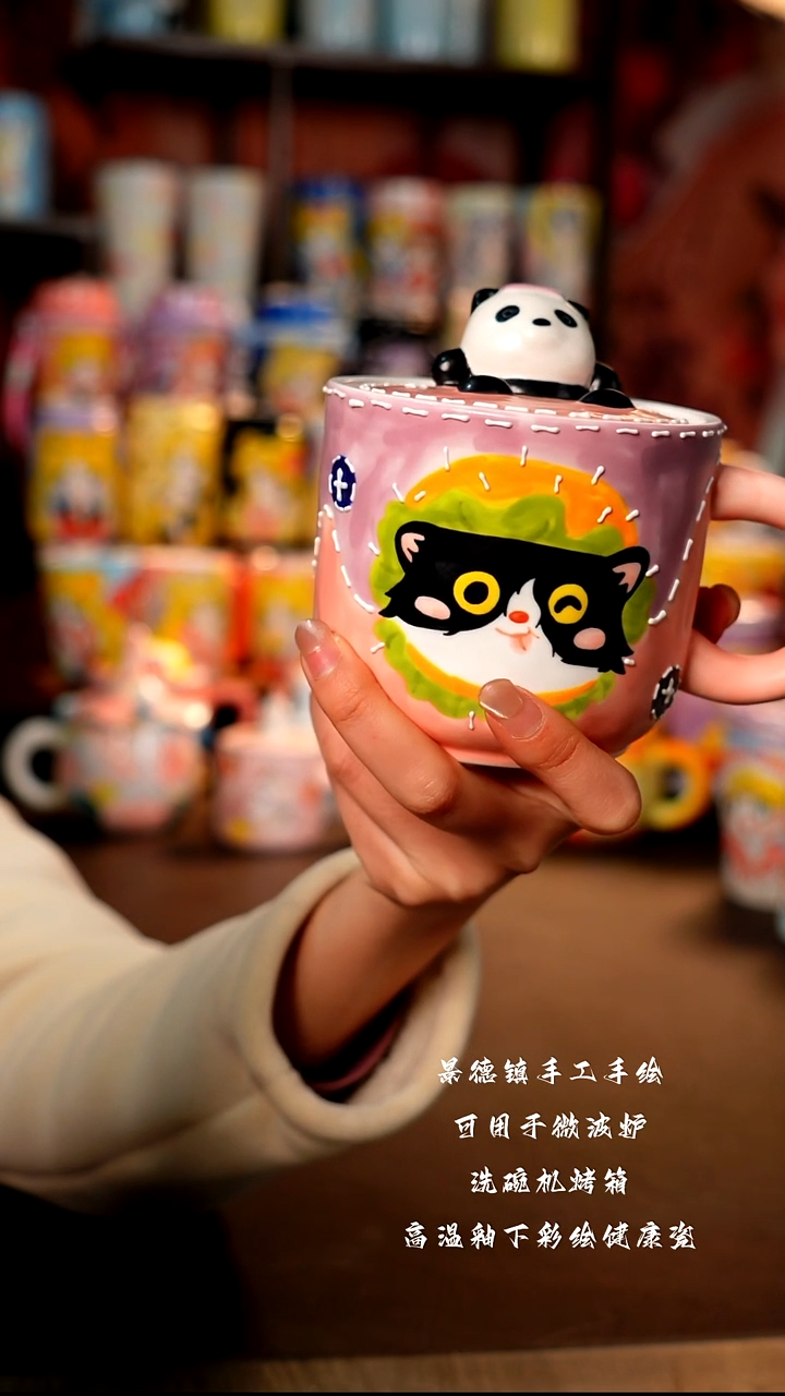 景德镇陶瓷手绘杯杯