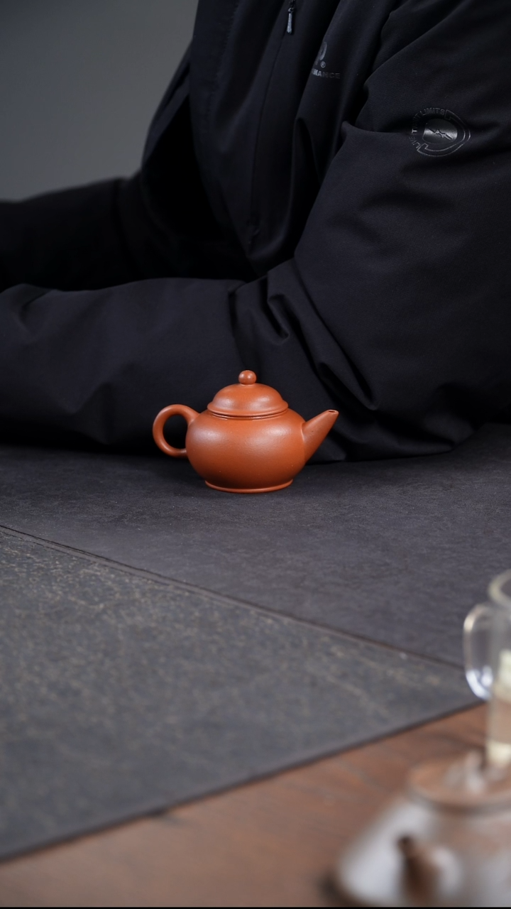 茶壶紫砂肥嘴水平·85cc·乾隆朱泥