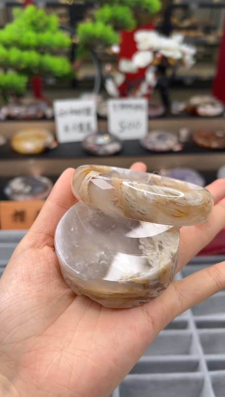 【闪购商品】石英质玉手镯未镶嵌61圈口（赠送镯心）6
