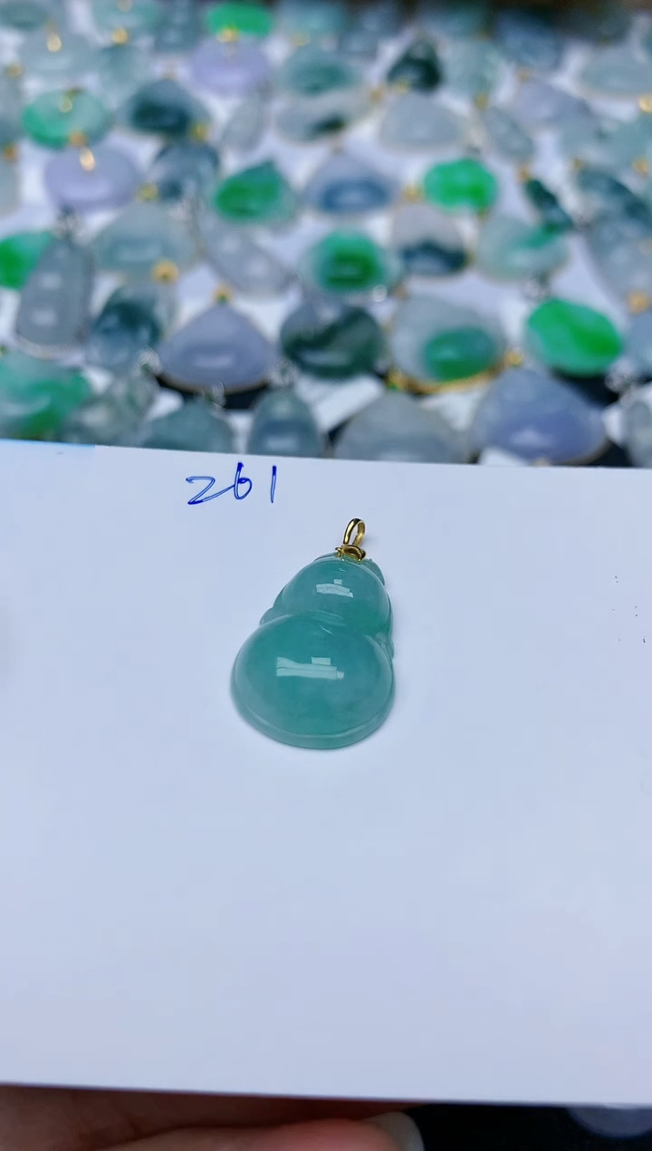 【闪购商品】翡翠颈饰18K金镶嵌天然翡翠A货    261