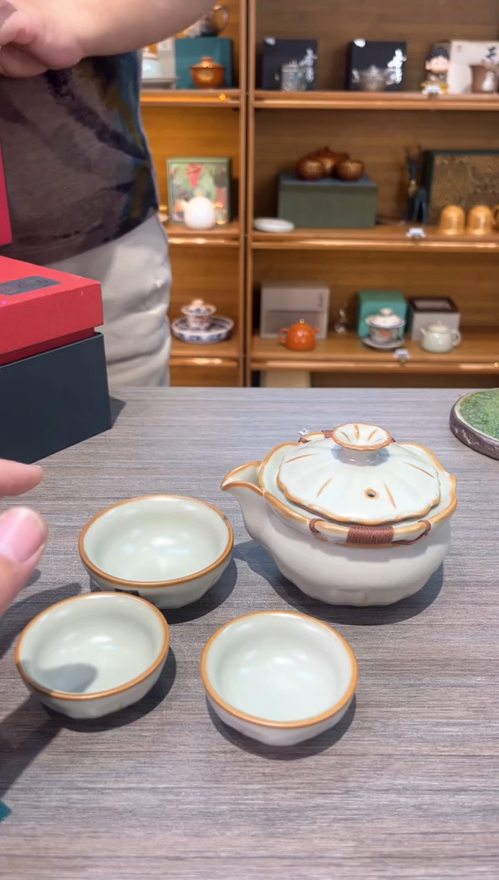 【闪购商品】黄手抓加三杯茶具茶具