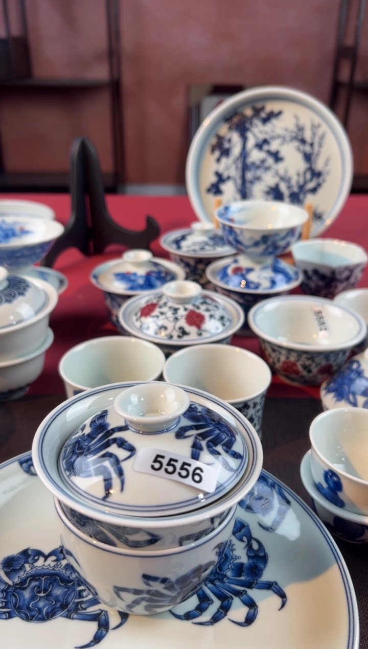 摆件陶金**鹏天禄言瓷手工手绘茶器777