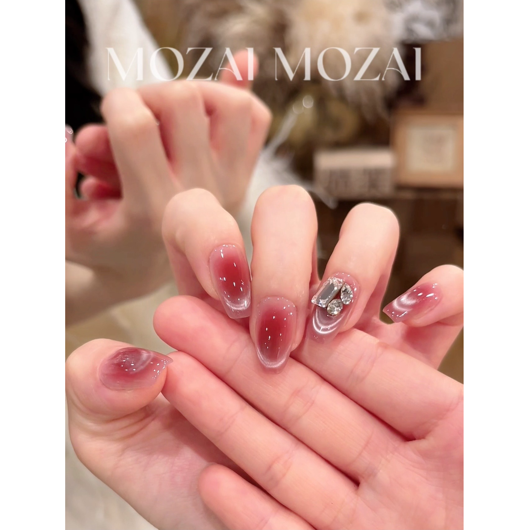 茉哉【爆汁葡萄】纯手工定制美甲拆卸穿戴甲A5131