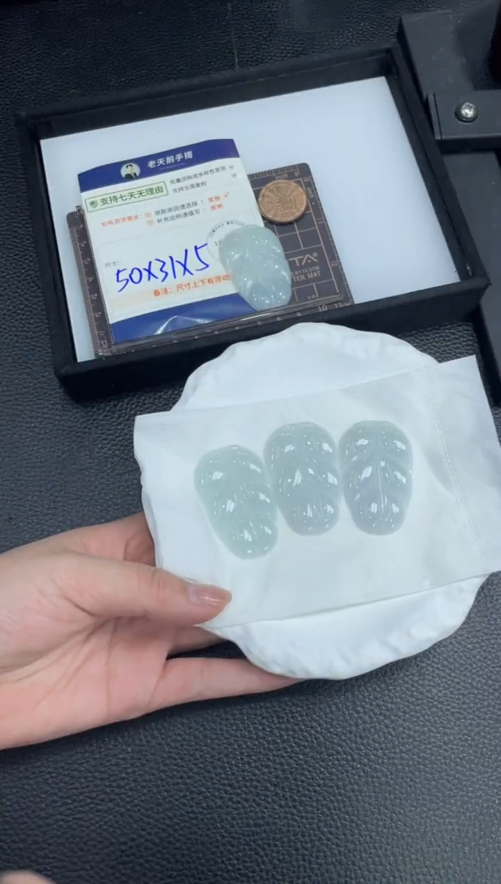 【闪购商品】翡翠挂件未镶嵌大叶子FL12配绳/多样性发其一CP