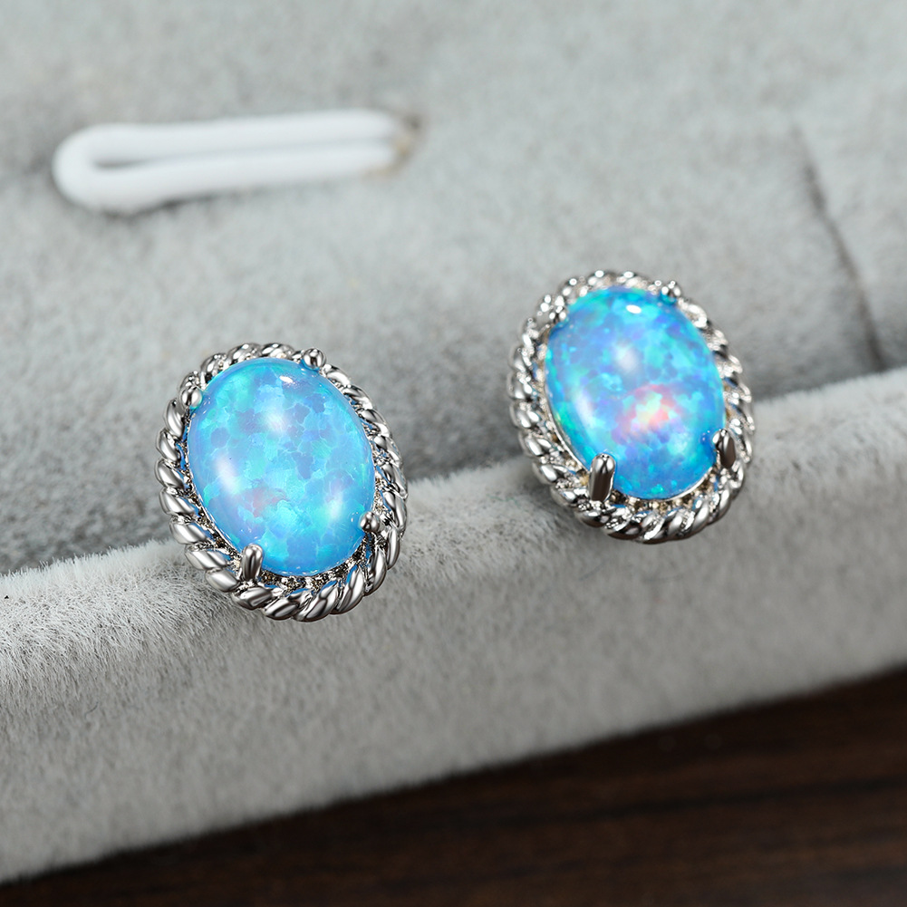 9113【原创欧泊opal系列】设计师澳宝耳饰