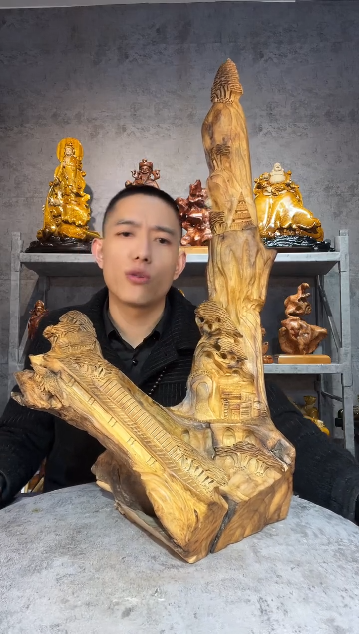 【闪购商品】金丝楠金丝楠木精工雕刻摆件