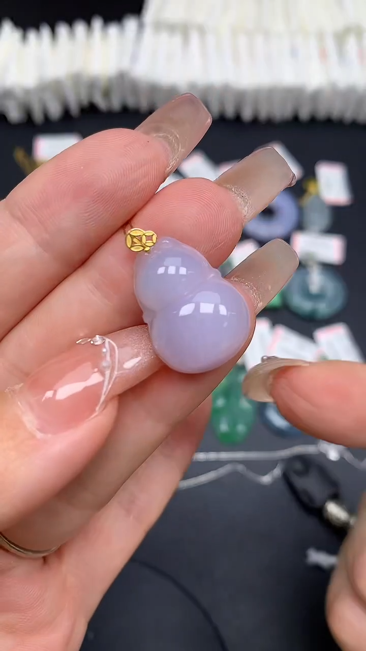 翡翠18K金镶嵌吊坠(不含链)MS191891