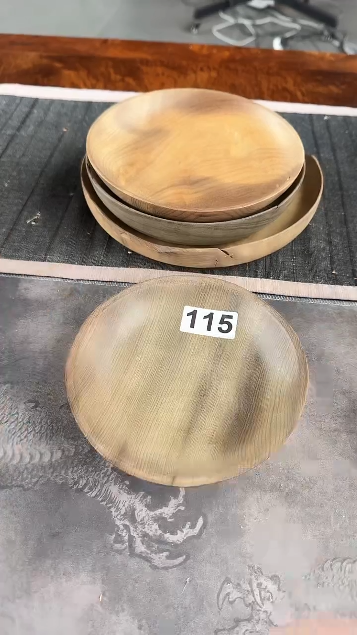 【闪购商品】金丝楠木雕115号阴沉原木手工点心盘