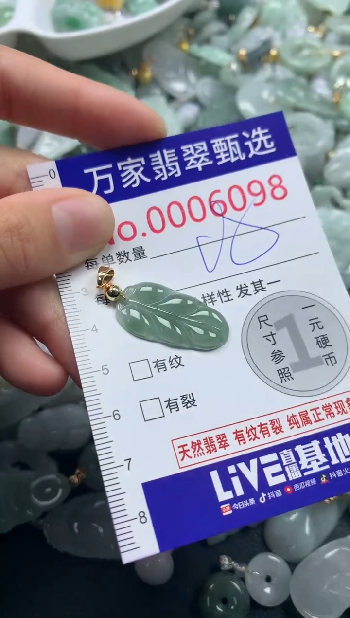 吊坠(不含链)未镶嵌翡翠6098