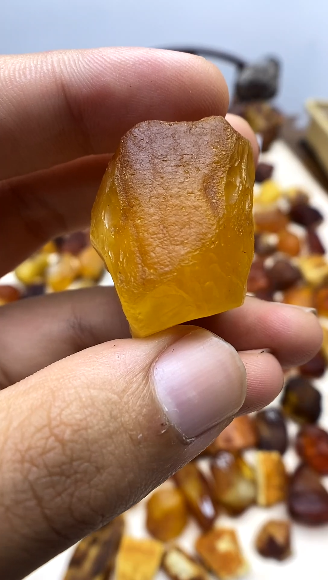 定制琥珀二*子天然琥珀蜜蜡原石13.8