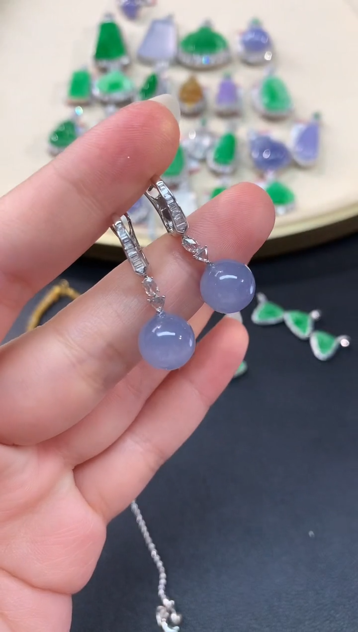 【闪购商品】翡翠耳饰18K金镶嵌耳饰S31|29800