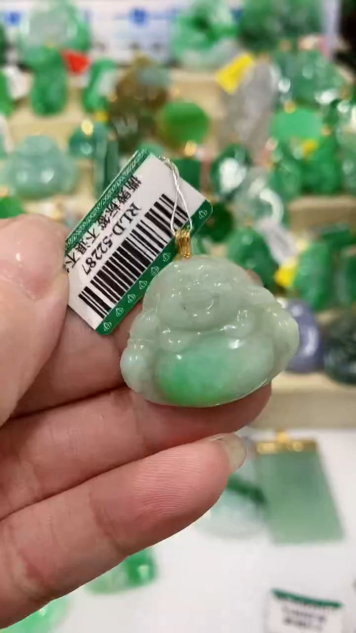 【闪购商品】翡翠吊坠(不含链)18K金镶嵌挂件