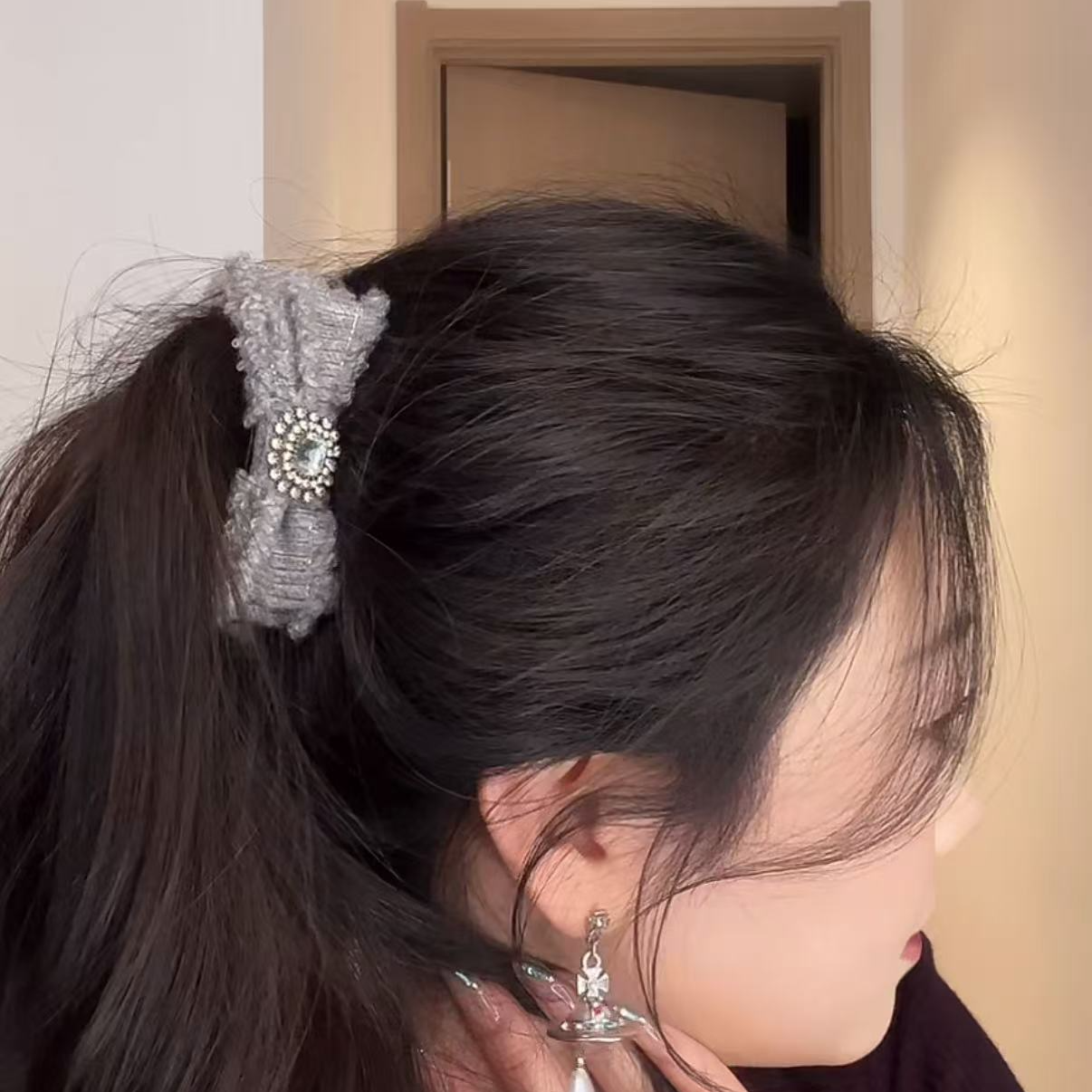 秋冬时尚温柔气质百搭香蕉夹发夹