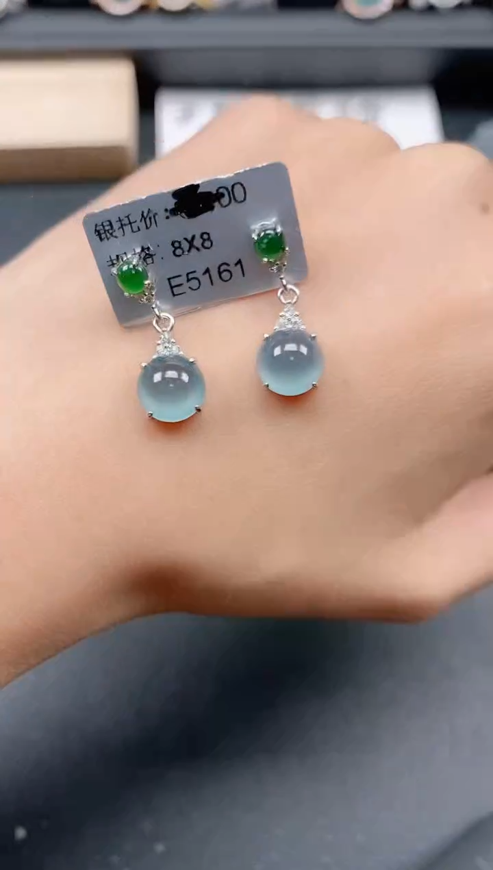 银S925镶嵌戒指翡翠111