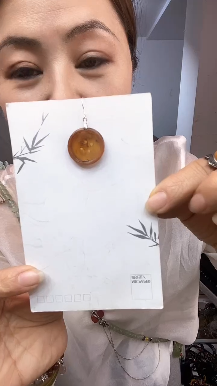 【闪购商品】岫玉耳坠银S925镶嵌多样性发货其中之一