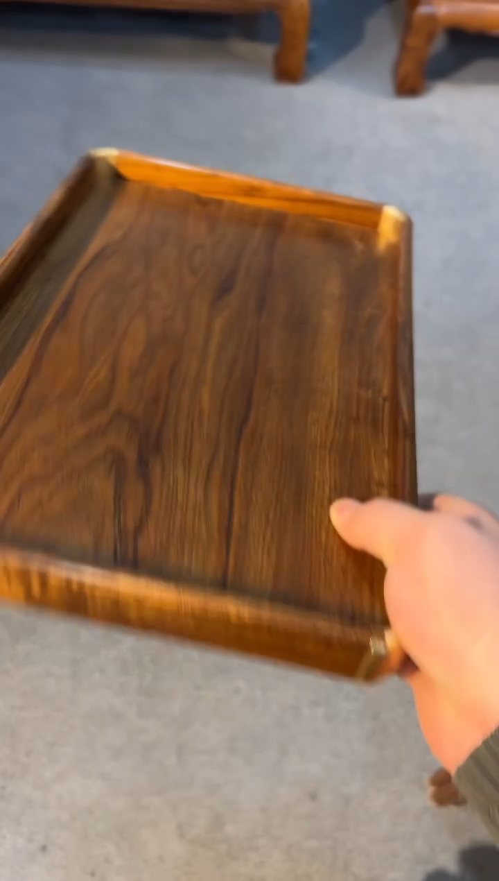 【闪购商品】花梨木类木雕茶盘一个