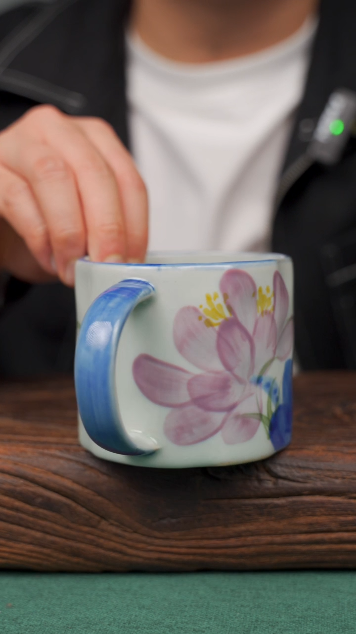 【闪购商品】瓷片66寻一缕瓷香杯釉下手工手绘瓷器